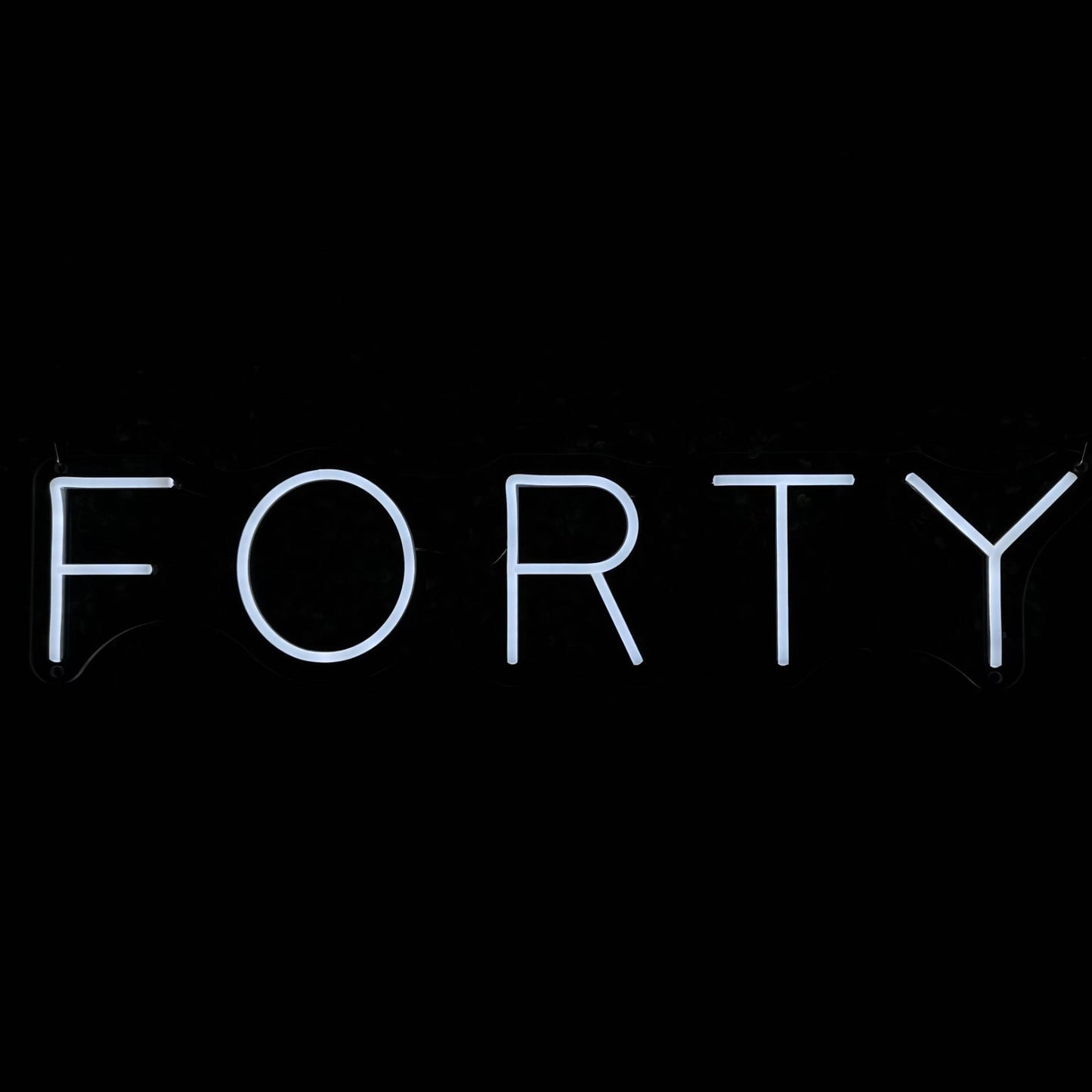 Forty LED Neon Sign