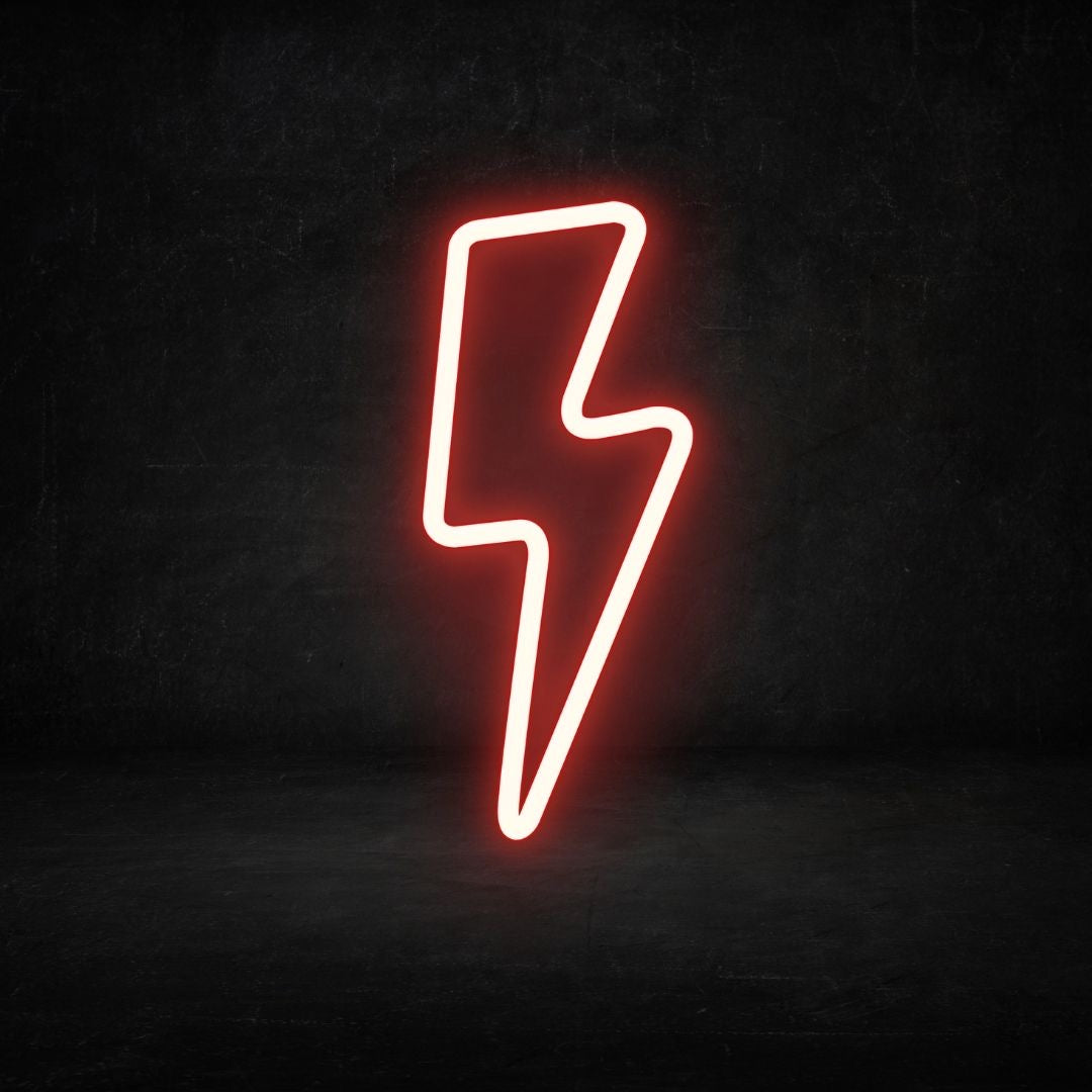 Lightning bolt deals neon sign