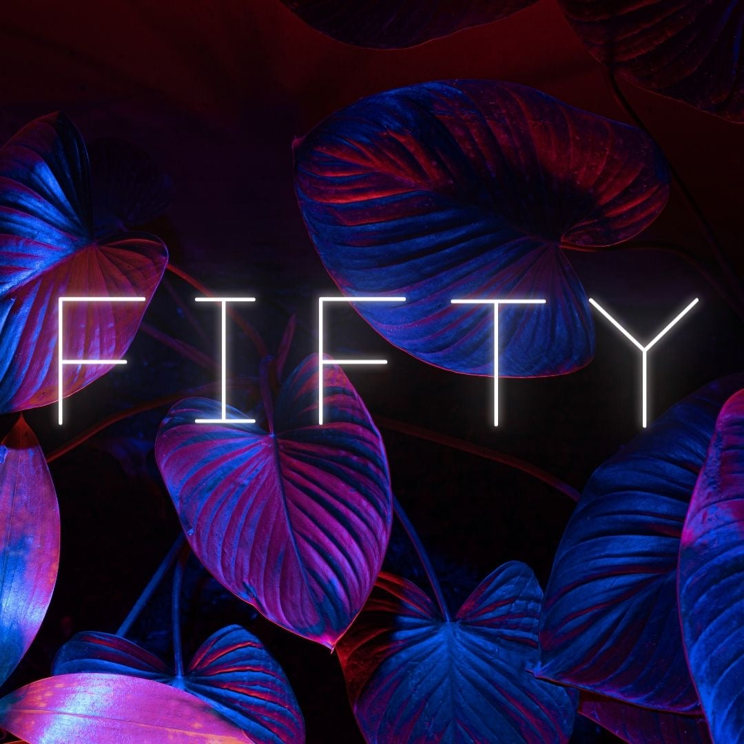 Fifty LED Neon Sign - My Neon Lights