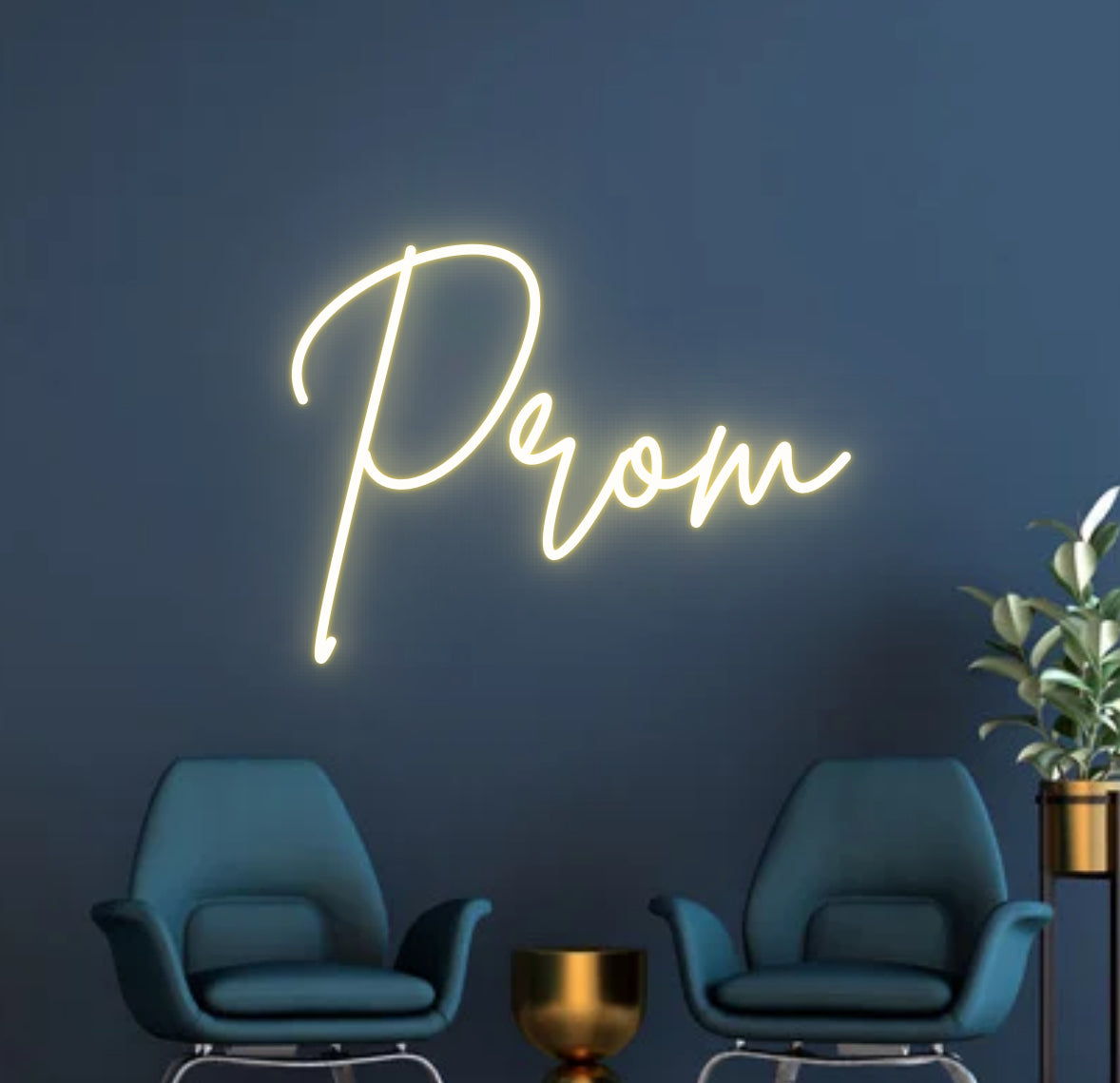 PROM neon sign