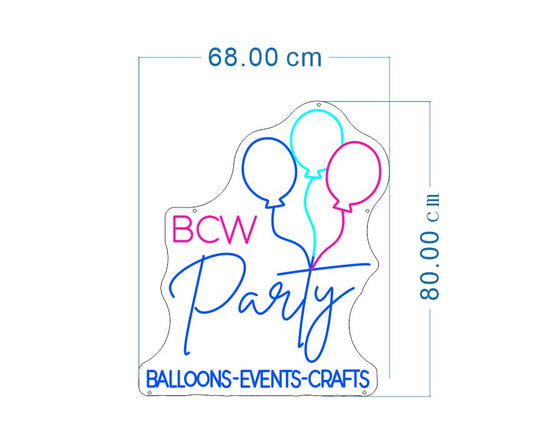 BCW custom balloon Neon sign - My Neon Lights