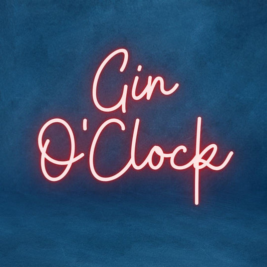 Gin O'Clock LED Neon Sign - My Neon Lights