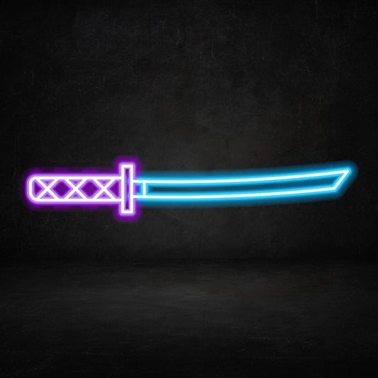 A custom neon light of a sword