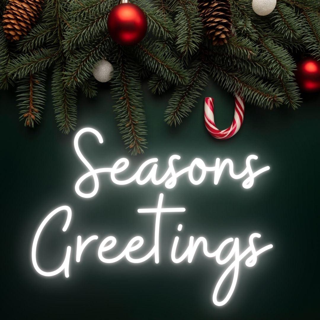 Seasons Greetings LED Neon Sign - My Neon Lights