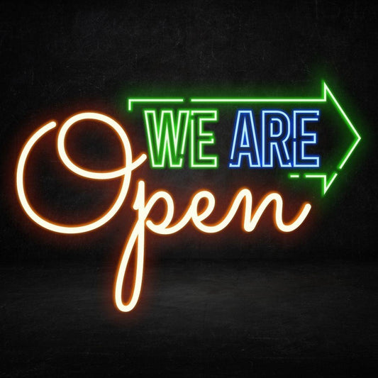 We Are Open LED Neon Sign - My Neon Lights